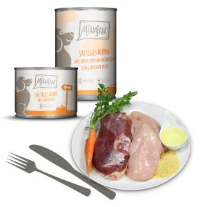 Mjamjam Hund Saftiges Huhn mit zarter Ente - 1